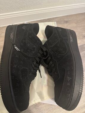 Louis Vuitton All-Black Suede Low-Top Sneakers
